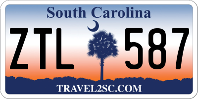 SC license plate ZTL587