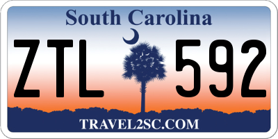 SC license plate ZTL592