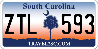 SC license plate ZTL593