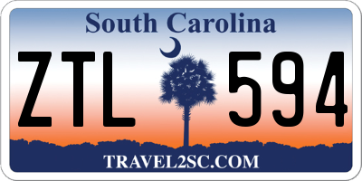 SC license plate ZTL594
