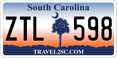 SC license plate ZTL598