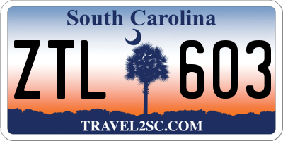 SC license plate ZTL603