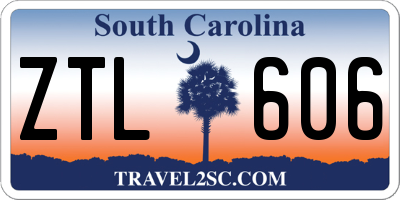 SC license plate ZTL606
