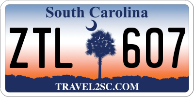 SC license plate ZTL607