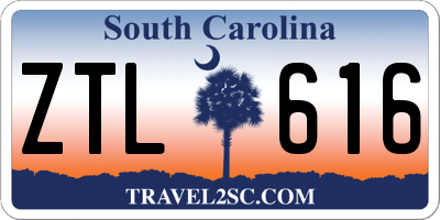 SC license plate ZTL616