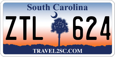 SC license plate ZTL624