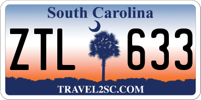 SC license plate ZTL633