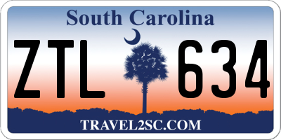 SC license plate ZTL634