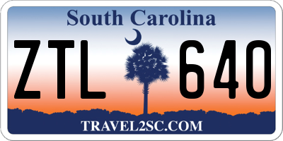 SC license plate ZTL640