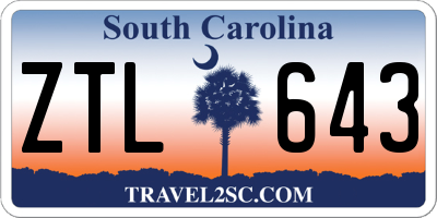 SC license plate ZTL643