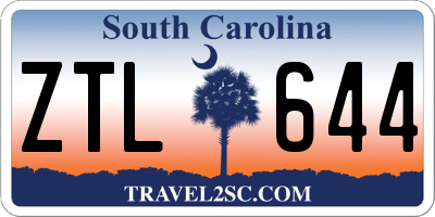 SC license plate ZTL644