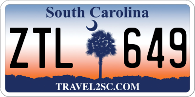 SC license plate ZTL649
