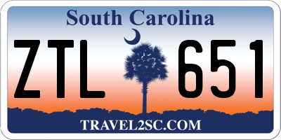 SC license plate ZTL651