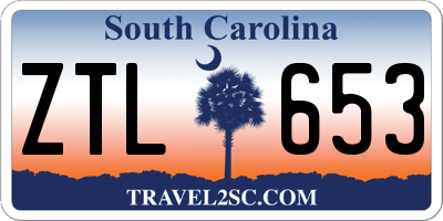 SC license plate ZTL653