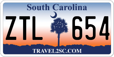 SC license plate ZTL654