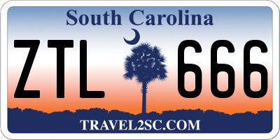 SC license plate ZTL666