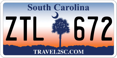 SC license plate ZTL672