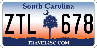 SC license plate ZTL678