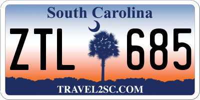 SC license plate ZTL685