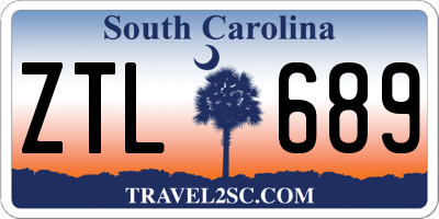 SC license plate ZTL689