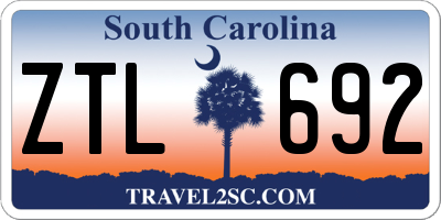 SC license plate ZTL692