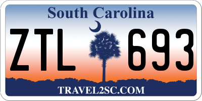 SC license plate ZTL693