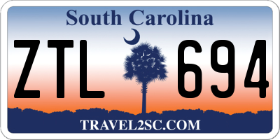 SC license plate ZTL694
