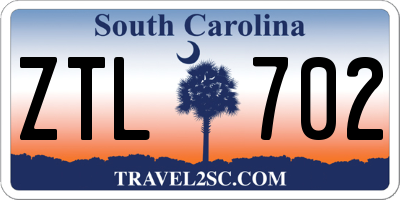 SC license plate ZTL702