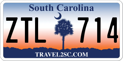 SC license plate ZTL714