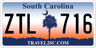SC license plate ZTL716