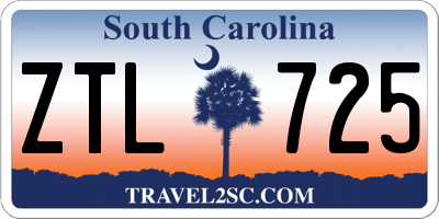 SC license plate ZTL725