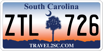 SC license plate ZTL726