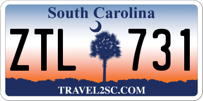SC license plate ZTL731