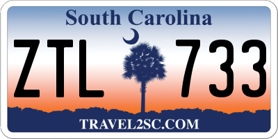 SC license plate ZTL733