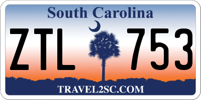 SC license plate ZTL753