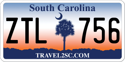SC license plate ZTL756