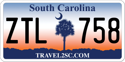 SC license plate ZTL758
