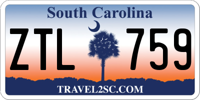 SC license plate ZTL759
