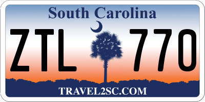 SC license plate ZTL770
