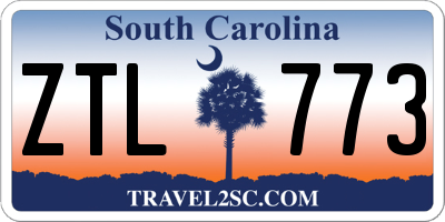 SC license plate ZTL773