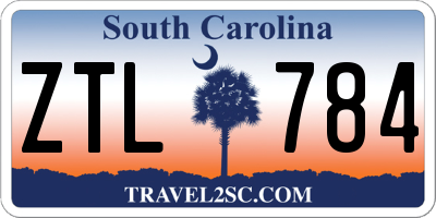 SC license plate ZTL784