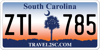 SC license plate ZTL785
