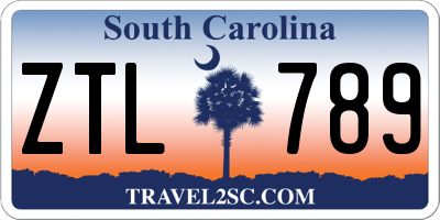 SC license plate ZTL789