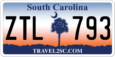 SC license plate ZTL793