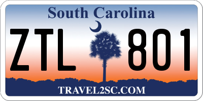 SC license plate ZTL801