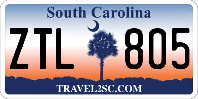 SC license plate ZTL805