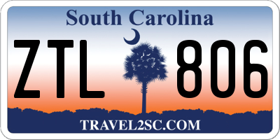SC license plate ZTL806