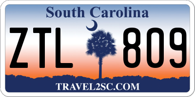 SC license plate ZTL809