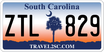 SC license plate ZTL829