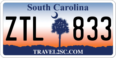SC license plate ZTL833